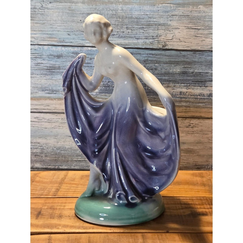 Haldeman Caliente Pottery Art Deco Dancing Lady Planter